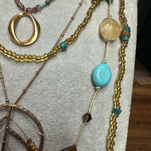 Lot of 9 Boho Southwestern Stone Turquoise Tribal Necklaces Very Unique Genuine - Picture 9 of 12